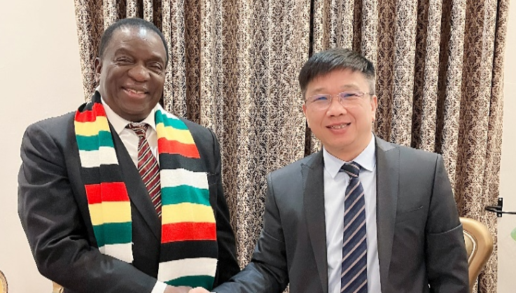 津巴布韋總統親切會見威廉體育集團董事長王平衛